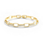Interlinked Diamond Paperclip Bracelet