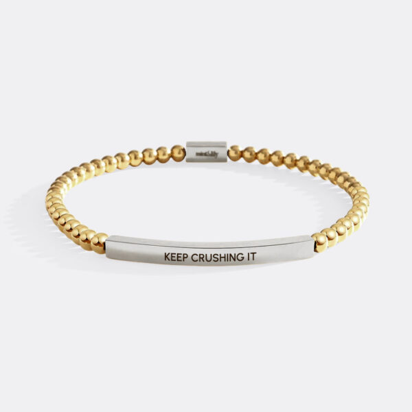 KeepCrushingItGoldbeadssilverplate
