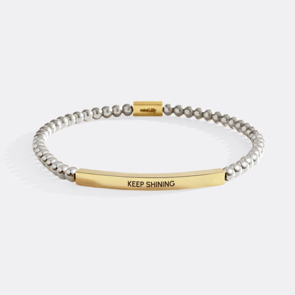 KeepShiningsilverbeadsgoldplate