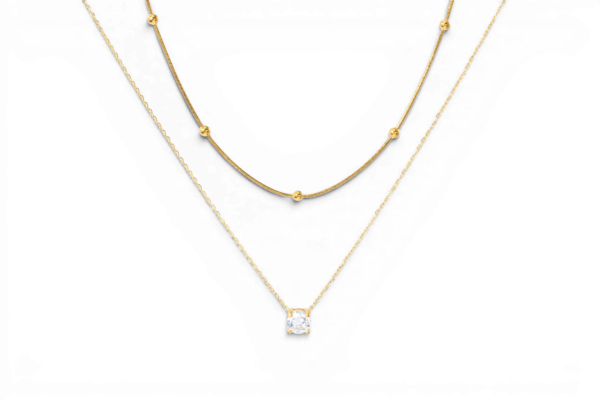 LayeredDoubleChainNecklace-collection Layered Double Chain Necklace