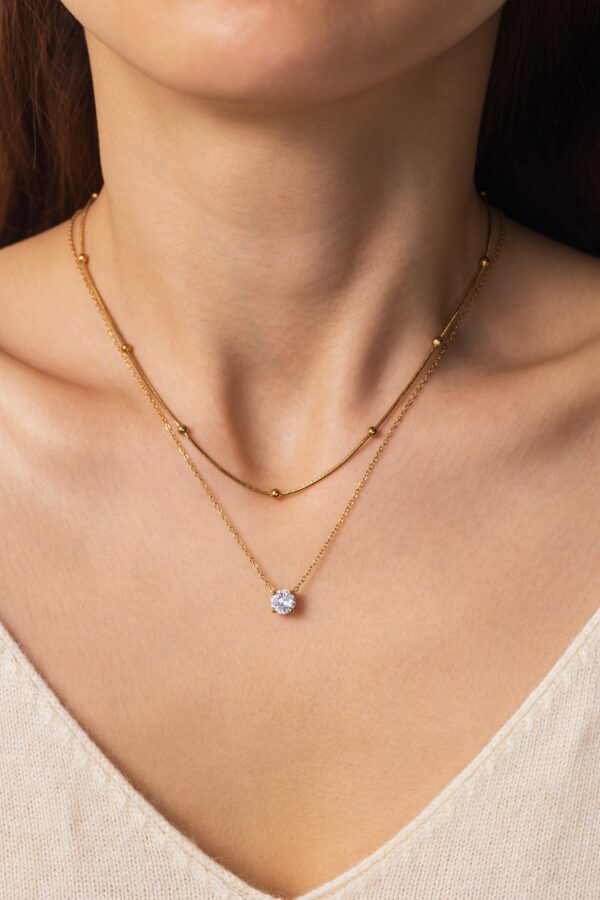 LayeredDoubleChainNecklace-model-2 LayeredDoubleChainNecklace-model-2