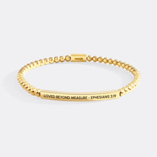 LovedBeyondMeasure-Ephesians3-19goldbeadsgoldplate