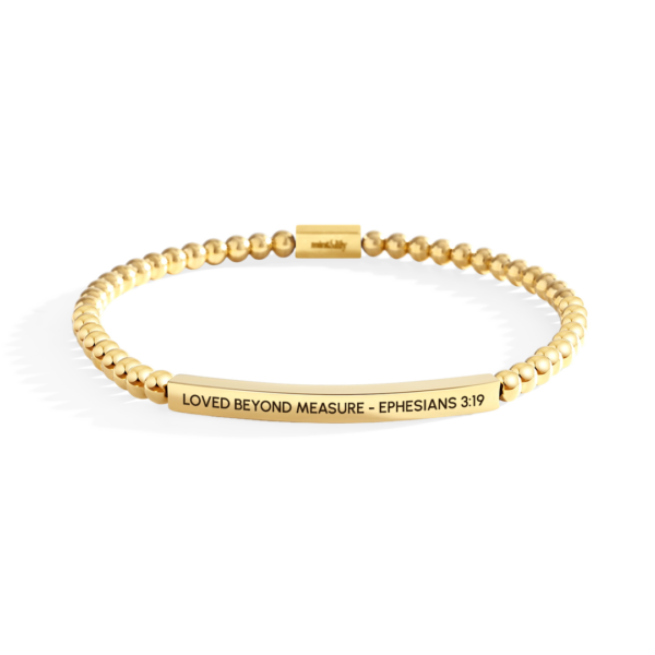 Loved Beyond Measure - Ephesians 3:19 Beaded Inspire Bracelet