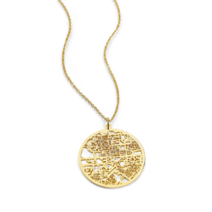 Custom Map Pendant Necklace
