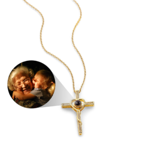 Heart and Cross Photo Necklace