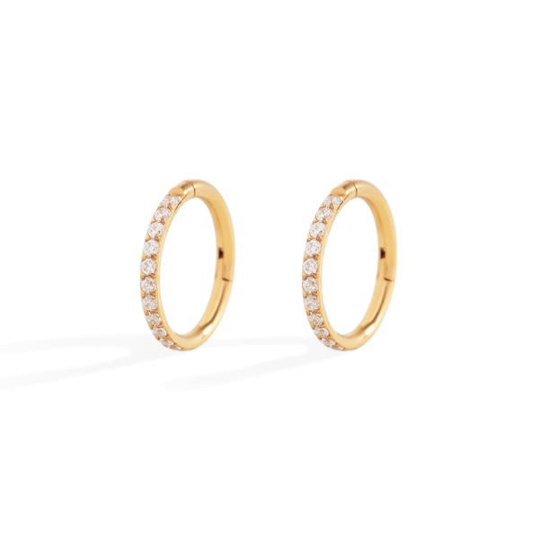 ML-PaveClickerHuggies-02ecomm Eternity Crystal Cartilage Hoop Earrings | 16g