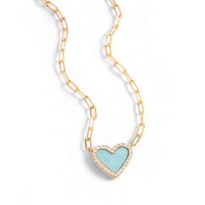 Dainty Heart Paperclip Necklace