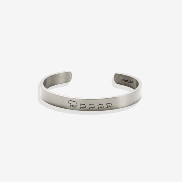 MamaBear_HerBabyBearsEngravedCuffBraceletMama_4Cubs_silver