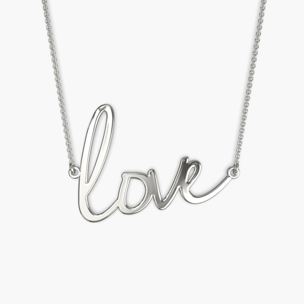 NameNecklace_LOVE_Isolated_Silver