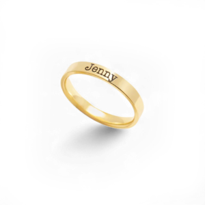 Engraved Stackable Name Ring | 3mm Band