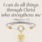 All Things Through Christ - Two-Tone Custom Charm Bracelet