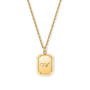 Gold Initial Pendant Necklace