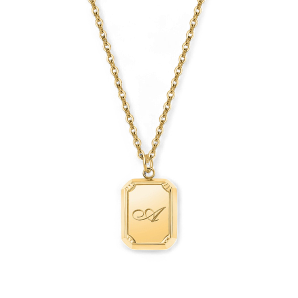 Gold Initial Pendant Necklace