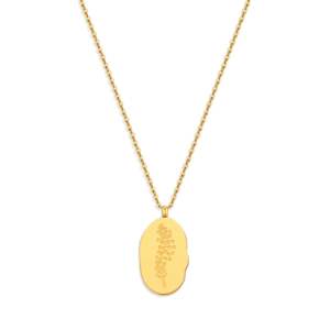 Gold Birth Flower Pendant Necklace